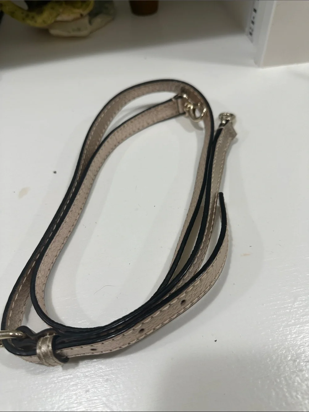 kate spade gold leather strap with gold-tone hardware